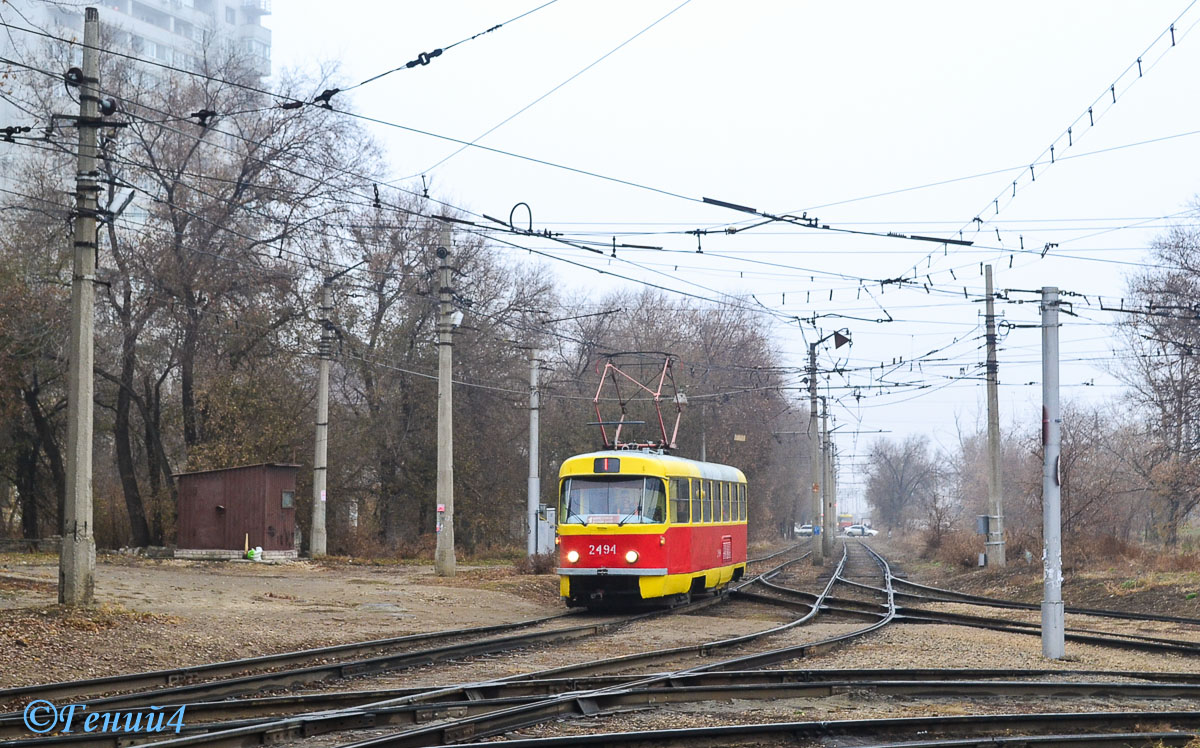 Волгоград, Tatra T3SU (двухдверная) № 2494