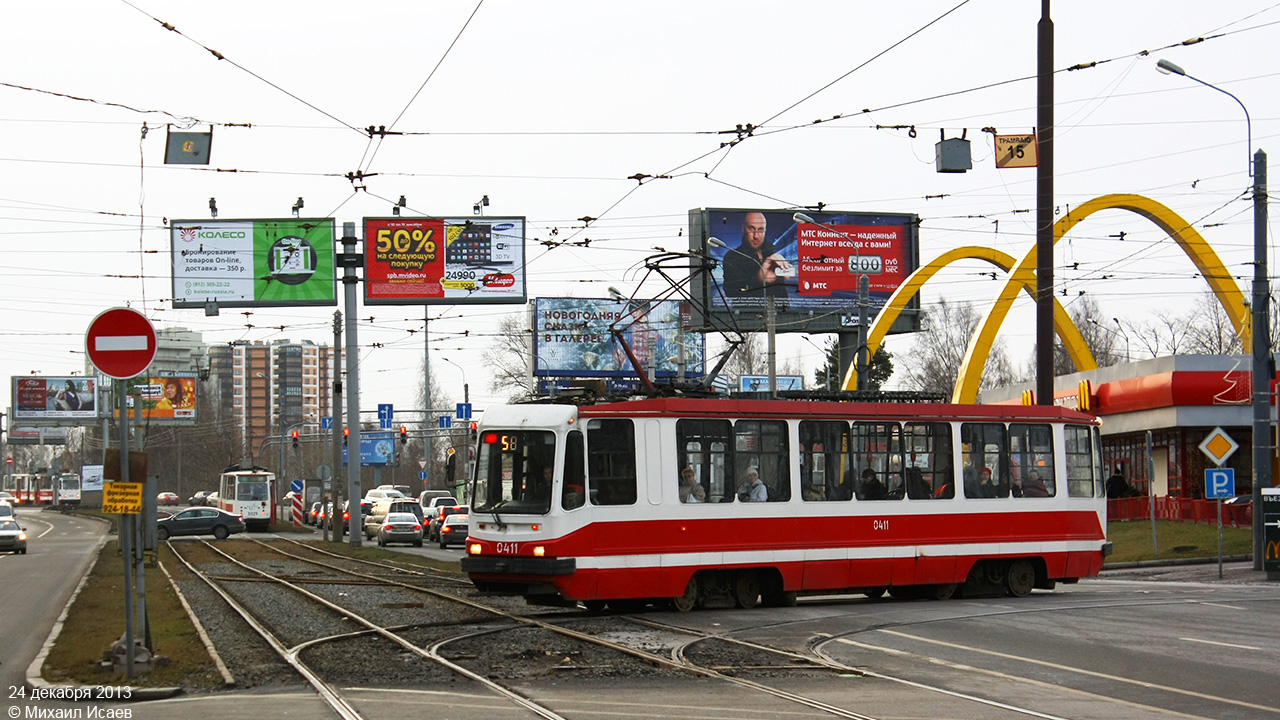 Санкт-Петербург, 71-134К (ЛМ-99К) № 0411 Санкт-Петербург, 71-134К (ЛМ-99К) № 0411