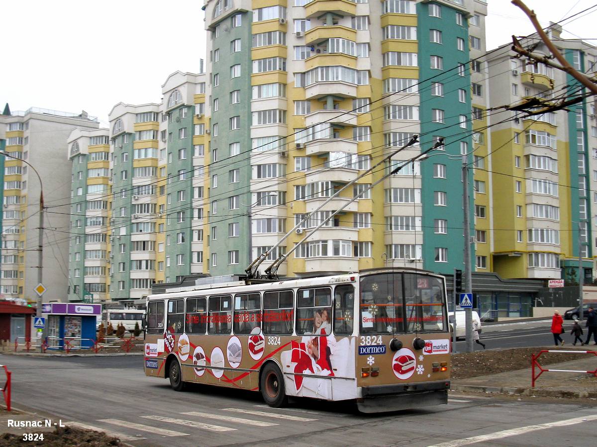 Кишинёв, Škoda 14TrDT/6M № 3824
