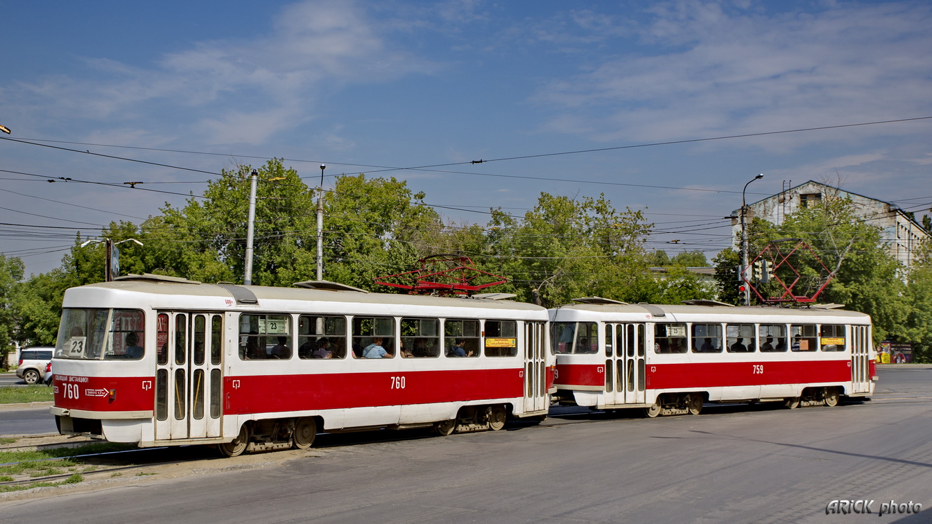 Самара, Tatra T3SU (двухдверная) № 760