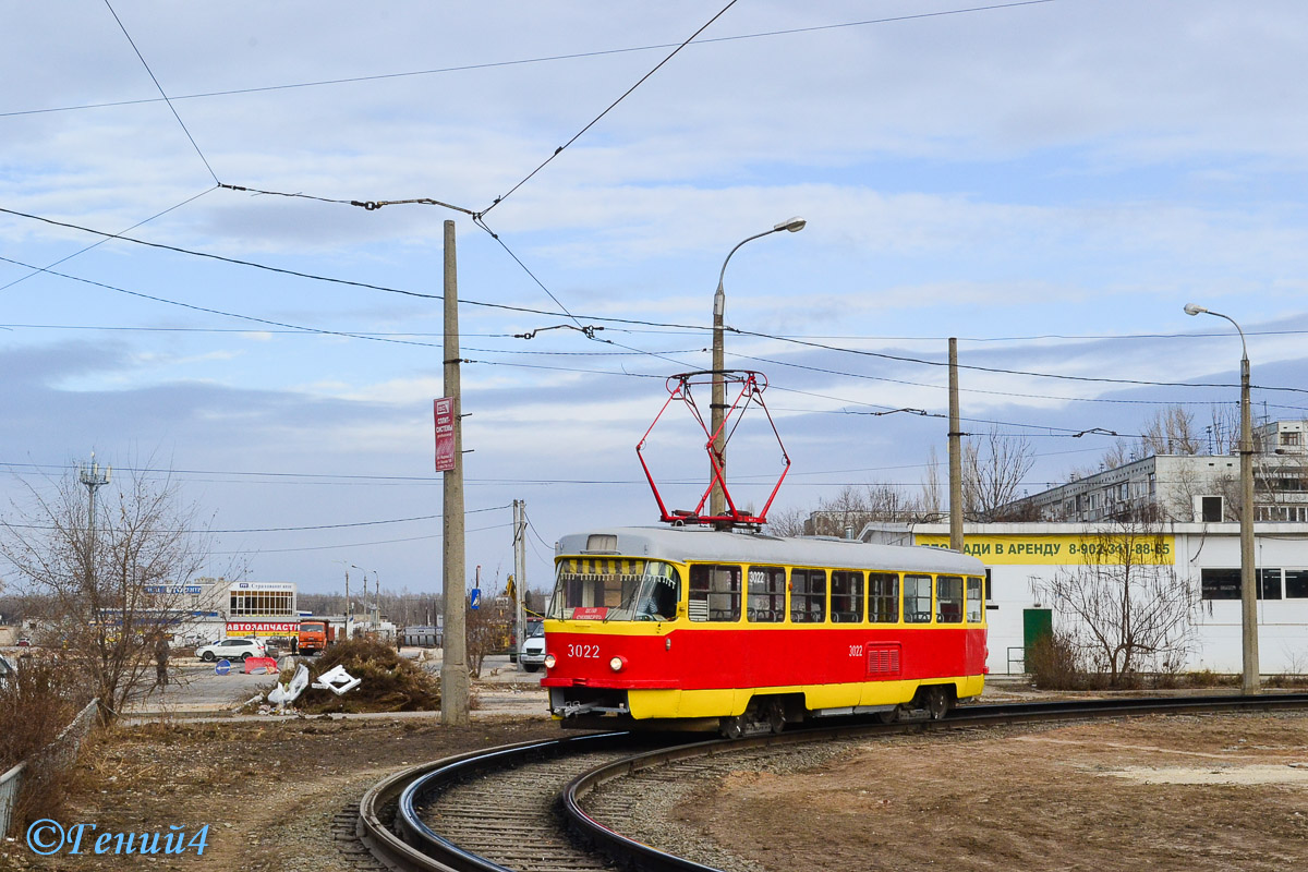 Volgograda, Tatra T3SU (2-door) № 3022