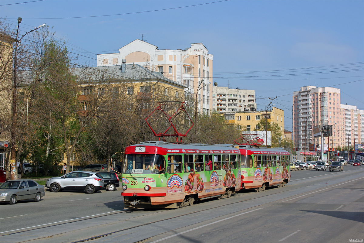Екатеринбург, Tatra T3SU № 238; Екатеринбург, Tatra T3SU № 239
