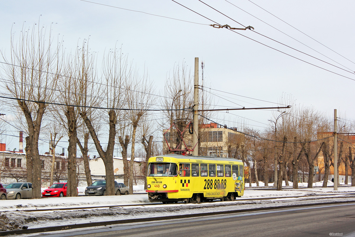 Екатеринбург, Tatra T3SU (двухдверная) № 493