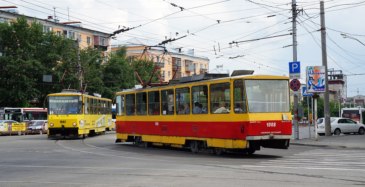 Барнаул, Tatra T6B5SU № 1008; Барнаул, Tatra T6B5SU № 1042