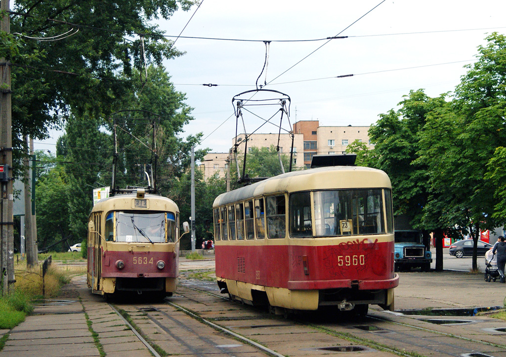Киев, Tatra T3SU № 5960; Киев, Tatra T3SU № 5634