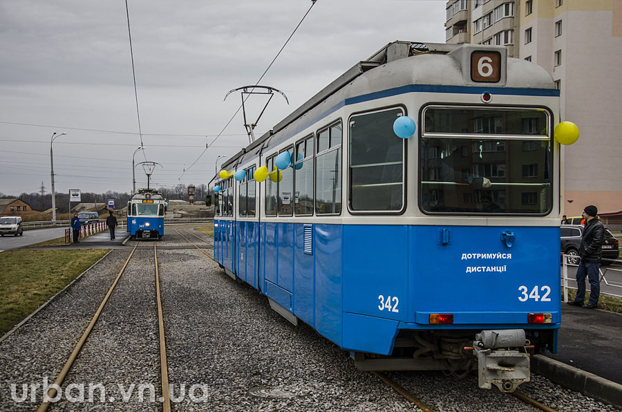 Винница, SWS/SIG/BBC Be 4/6 "Mirage" № 342; Винница — Строительство трамвайной линии «Вишенка — Барское шоссе»
