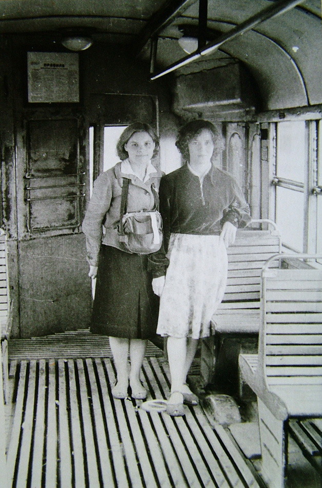 Electric transport employees; Tomsk — Old photos