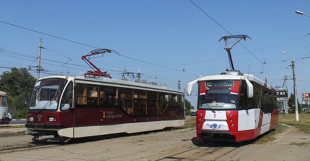 Тула, 71-407 № 21; Тула, 71-153 (ЛМ-2008) № 1