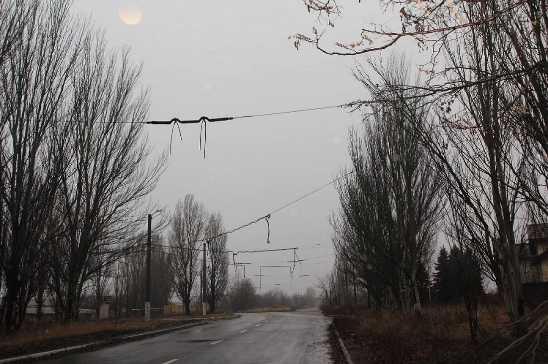 Donyeck — Closed trolleybus lines; Donyeck — Miscellaneous trolleybus photos; Donyeck — War damage