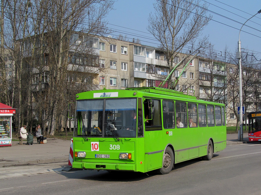 Каунас, Škoda 14Tr89/6 № 308