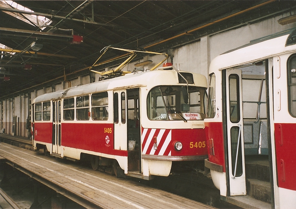 Prague, Tatra T3 № 5405; Prague — Tram depots