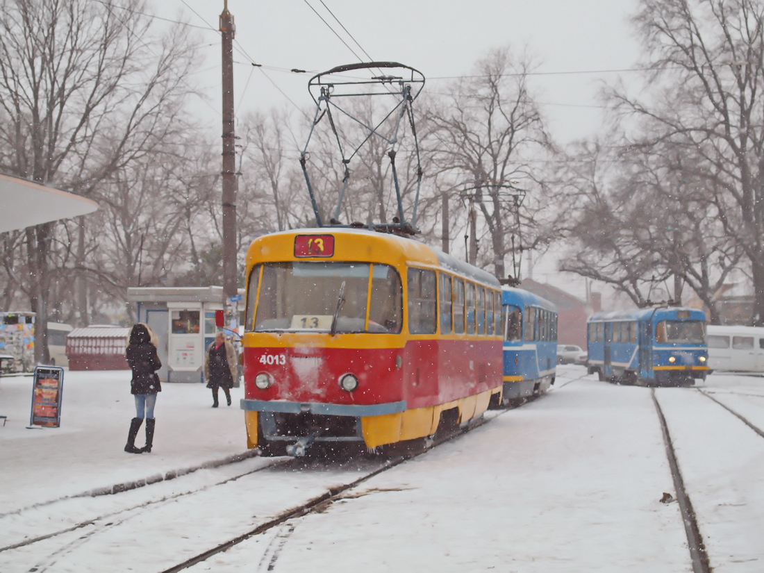 Одесса, Tatra T3SU № 4013; Одесса — 27.12–30.12.2014 — Снегопад и его последствия