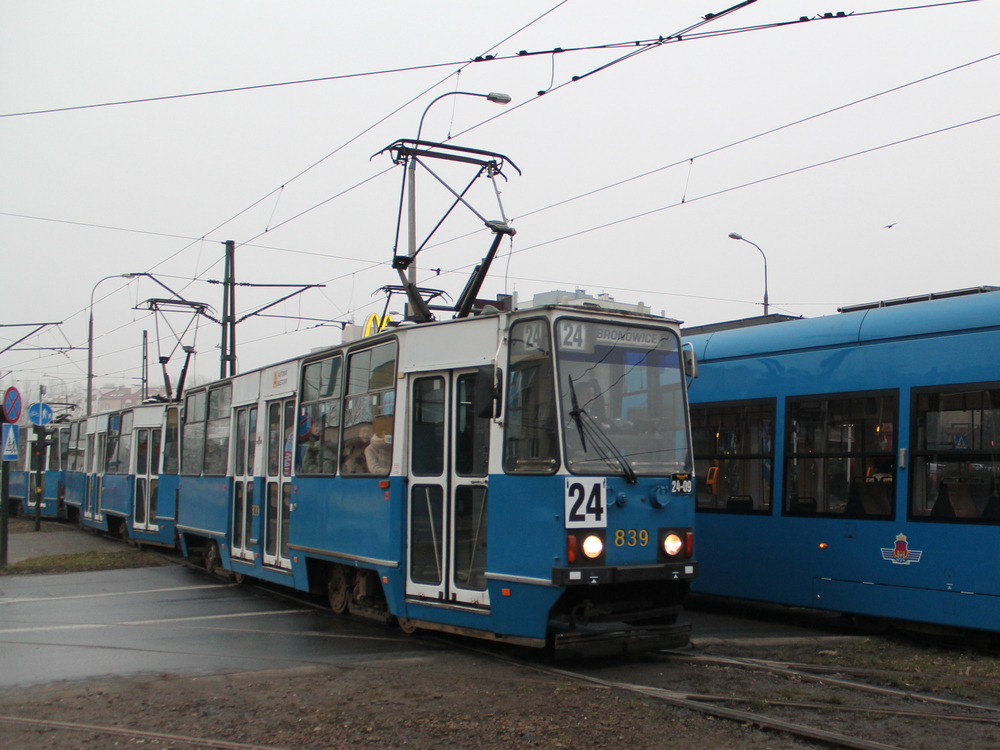 Краков, Konstal 105Na № 844; Краков, Konstal 105Na № 839