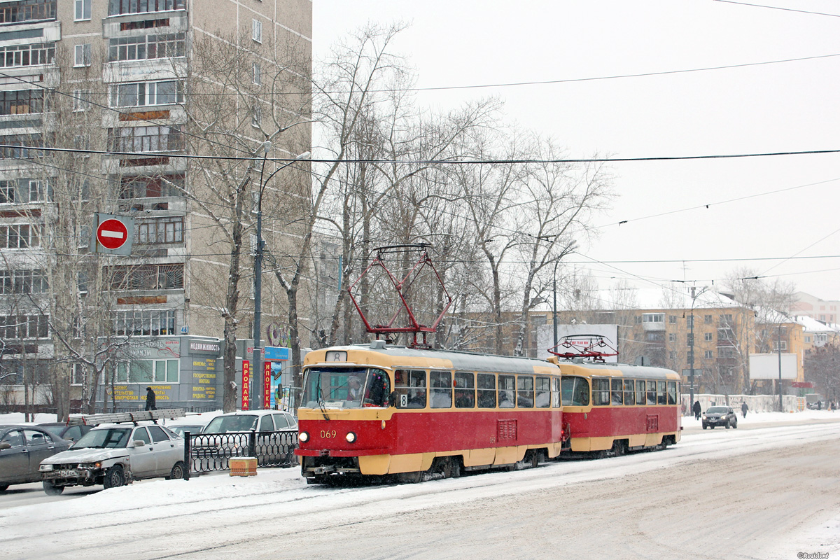 Екатеринбург, Tatra T3SU (двухдверная) № 069; Екатеринбург, Tatra T3SU (двухдверная) № 097
