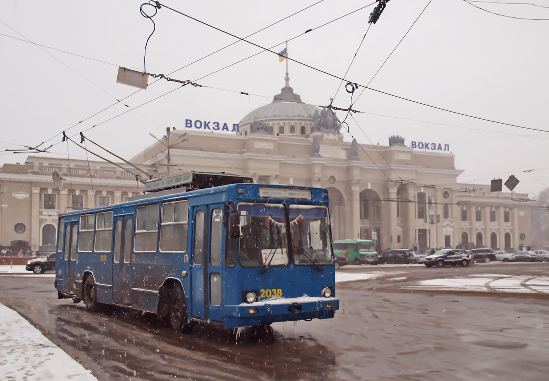 Одесса, ЮМЗ Т2 № 2038; Одесса — 27.12–30.12.2014 — Снегопад и его последствия