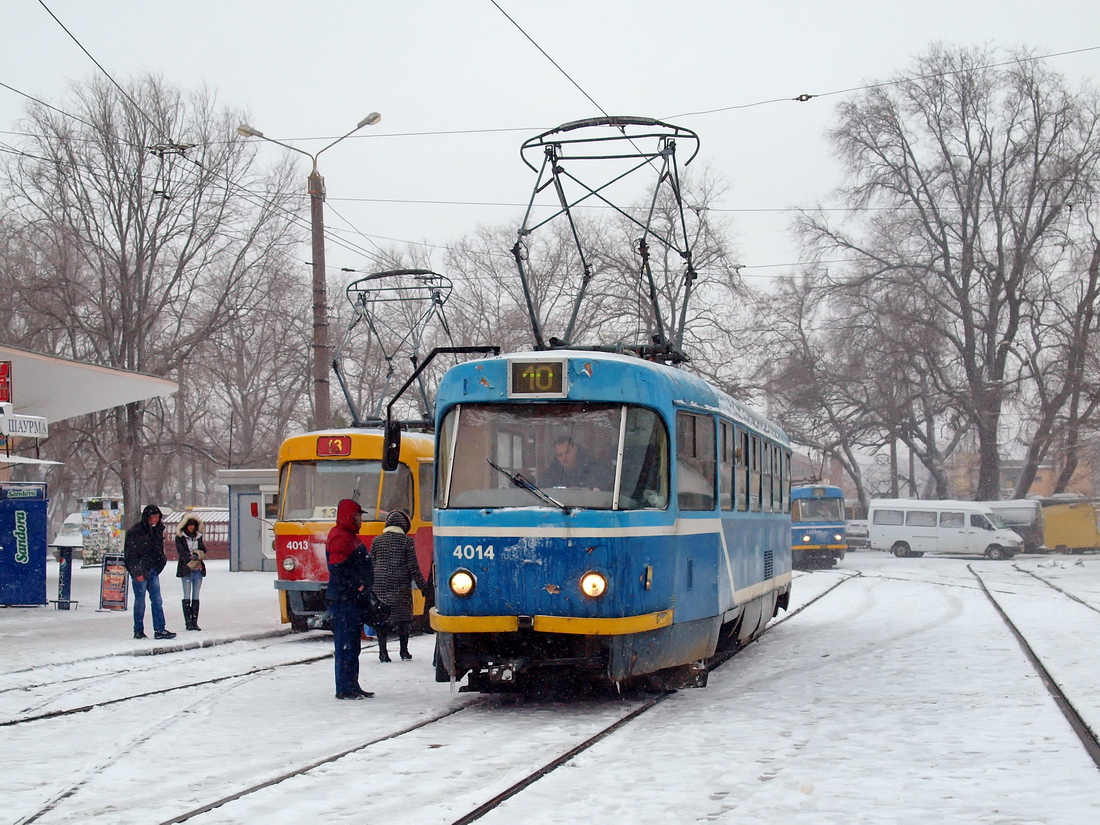 Одесса, Tatra T3R.P № 4014; Одесса — 27.12–30.12.2014 — Снегопад и его последствия