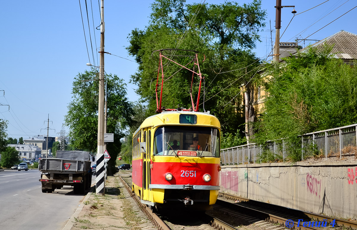 Волгоград, Tatra T3SU (двухдверная) № 2651