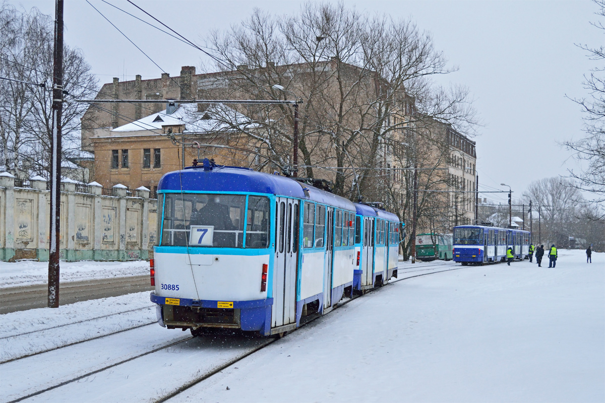 Рига, Tatra T3A № 30885; Рига, Tatra T3A № 30874