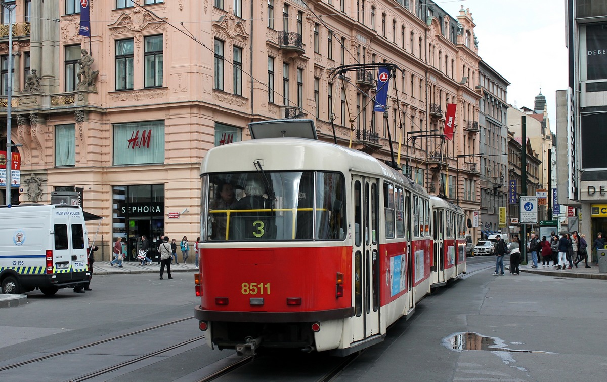 Прага, Tatra T3R.P № 8511