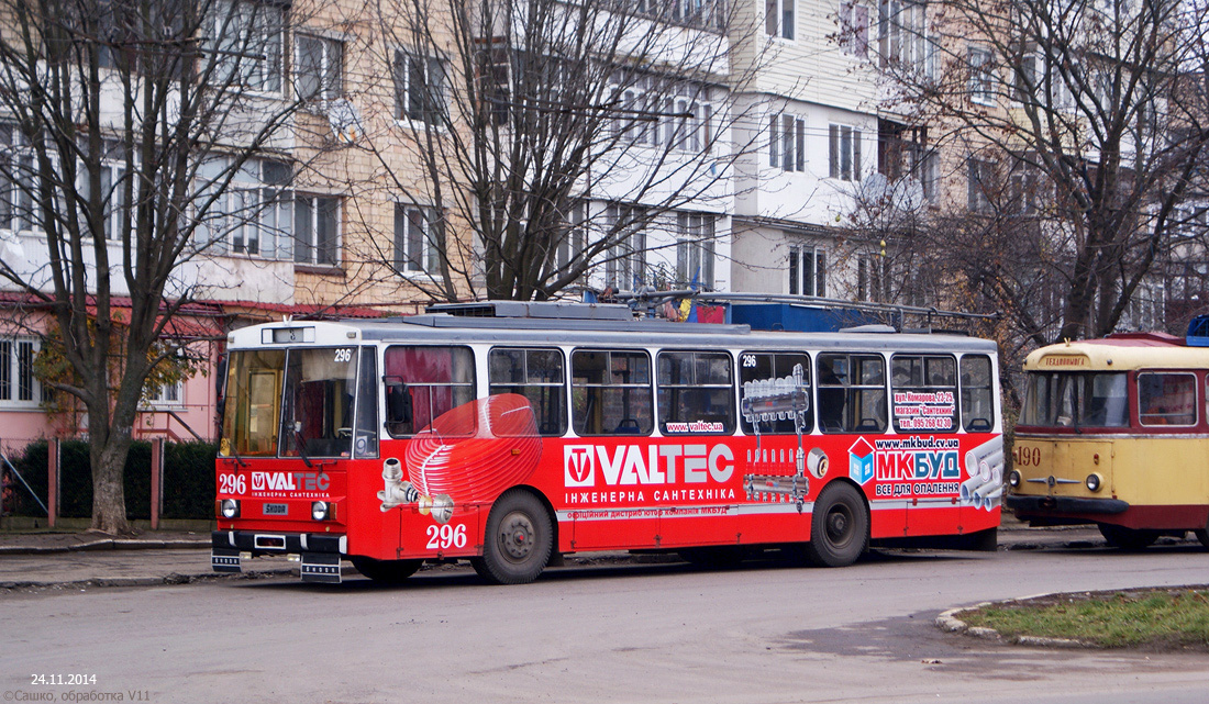 Черновцы, Škoda 14Tr89/6 № 296