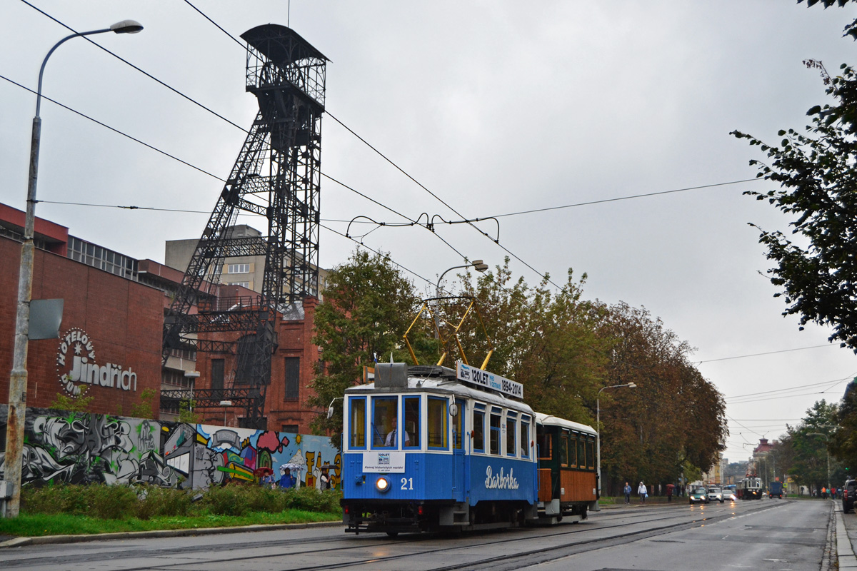 Ostrava, SMMD 2-axle motor car Br. 21; Ostrava — 11.9.2014 — Tram parade to 120 anniversary of Ostrava public transport