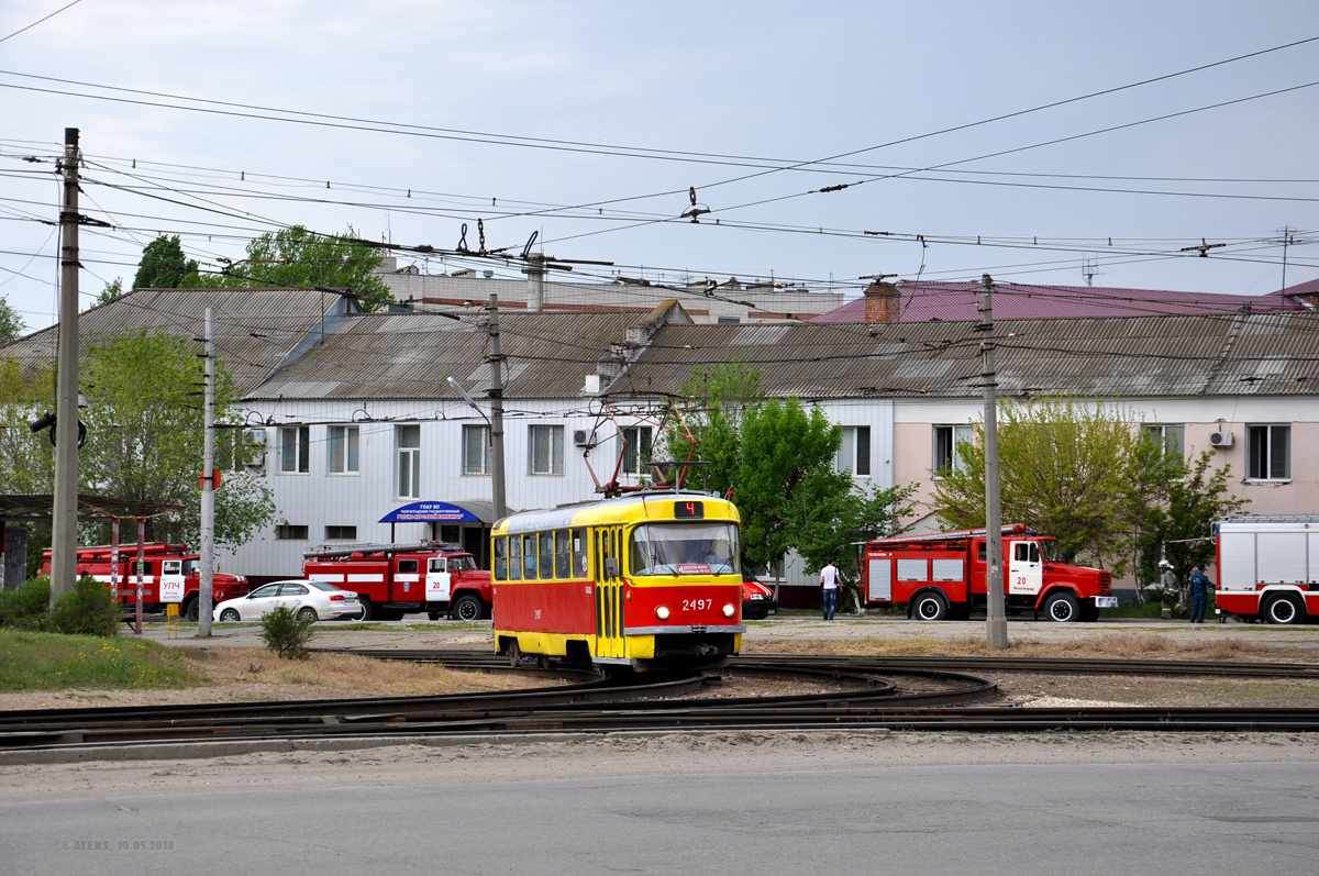 Волгоград, Tatra T3SU (двухдверная) № 2497