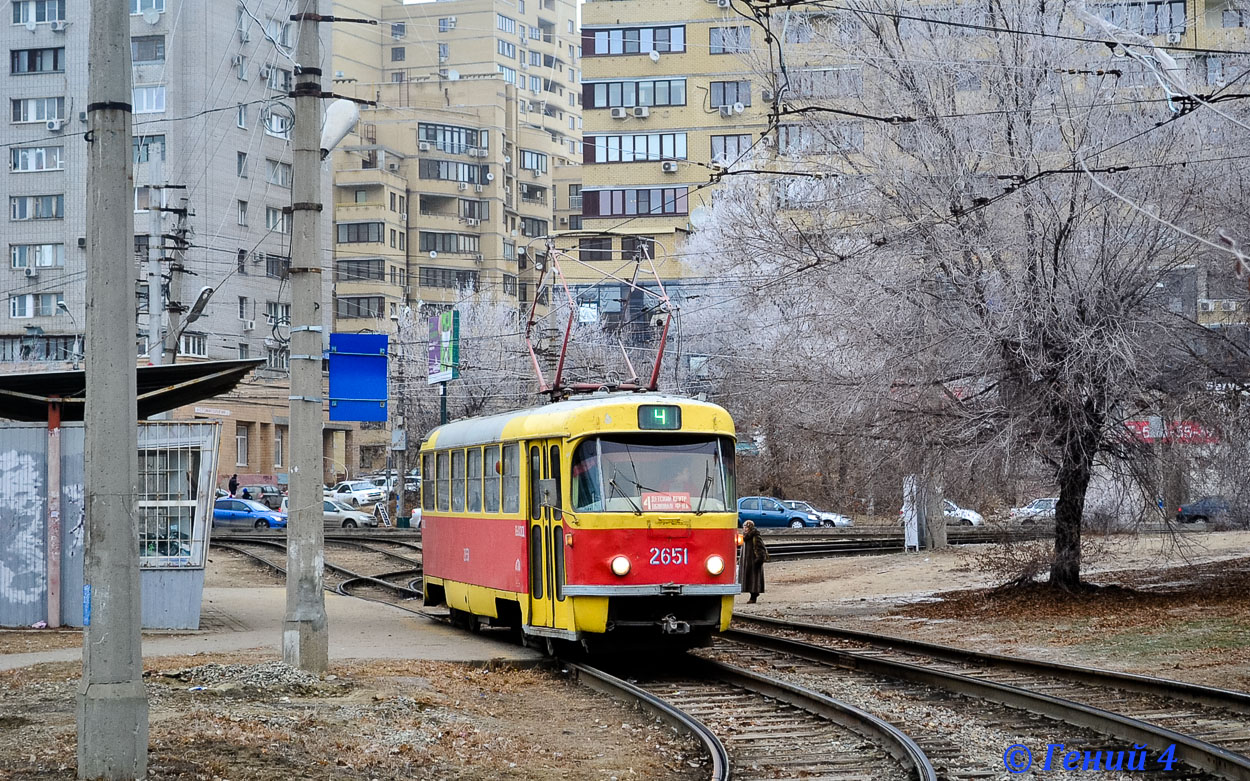 Волгоград, Tatra T3SU (двухдверная) № 2651