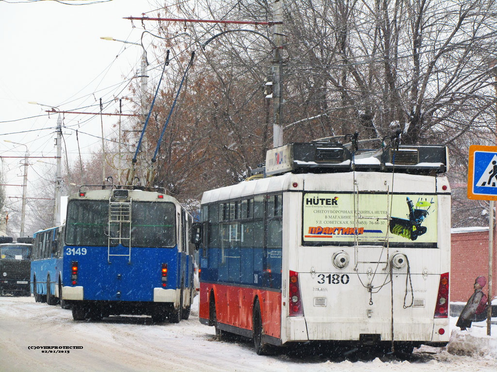Энгельс, ЗиУ-682Г-016 (018) № 3149; Энгельс, Тролза-5265.00 «Мегаполис» № 3180