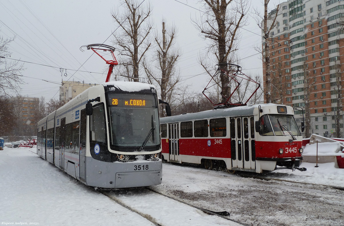 Москва, 71-414 (Pesa Fokstrot) № 3518; Москва, МТТЧ № 3445