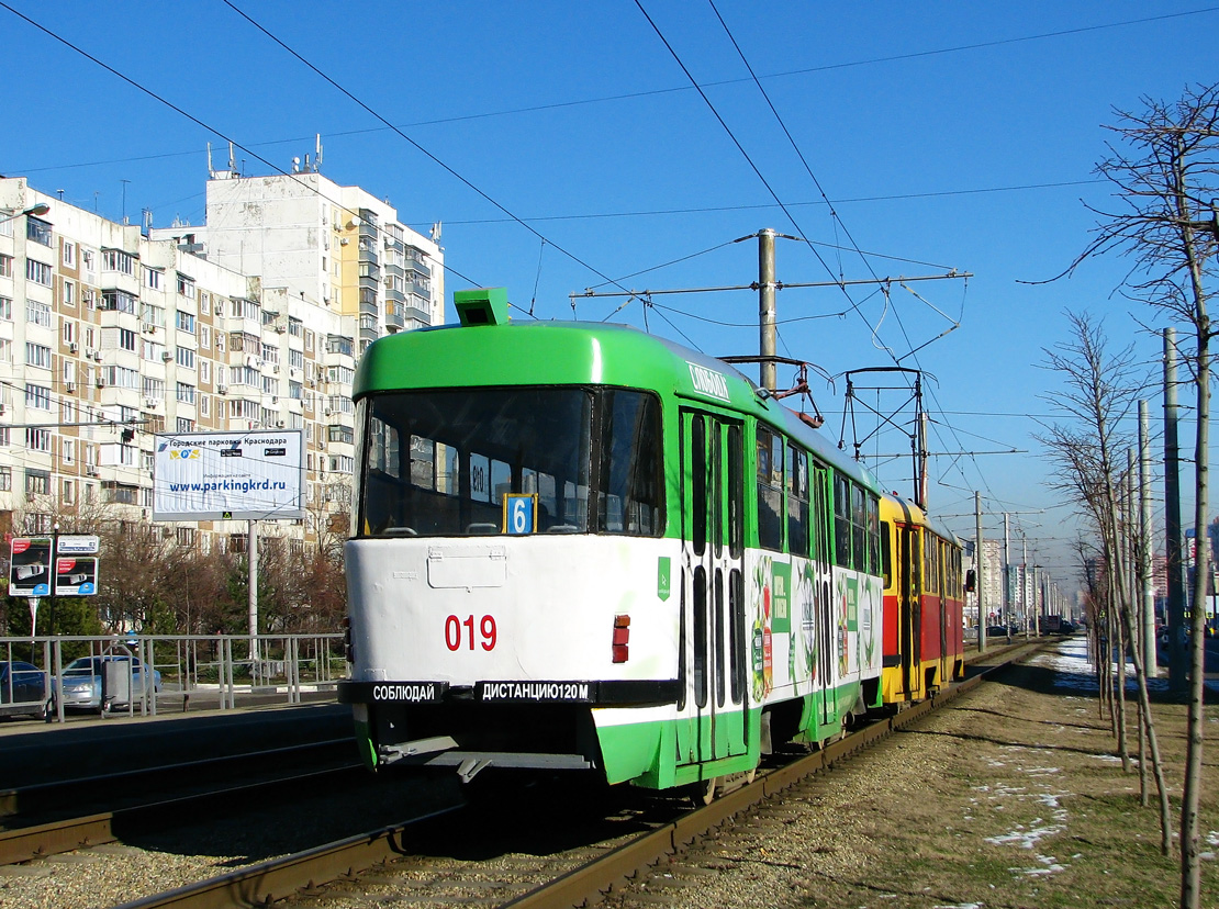 Краснодар, Tatra T3SU № 019
