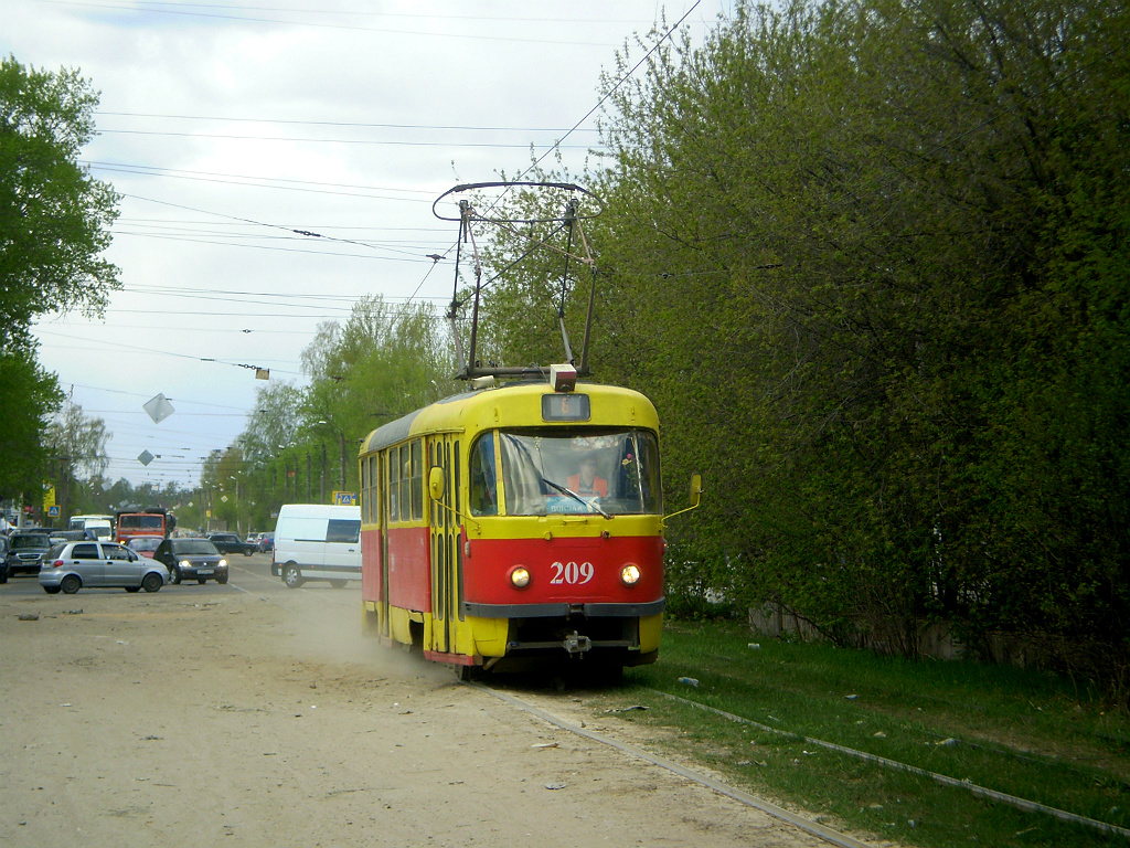 Тверь, Tatra T3SU № 209; Тверь — Трамвайные линии: Заволжский район (линия до дер. Старая Константиновка) Тверь, Tatra T3SU № 209; Тверь — Трамвайные линии: Заволжский район (линия до дер. Старая Константиновка)