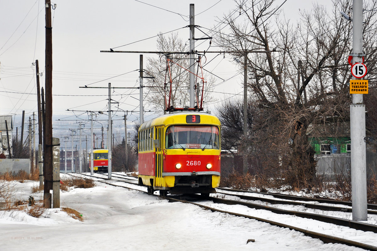 Волгоград, Tatra T3SU (двухдверная) № 2680