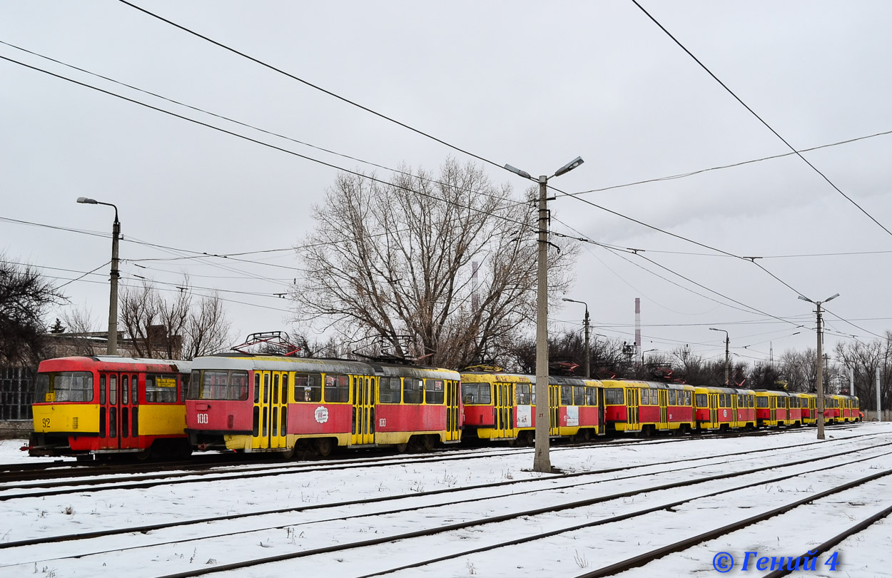 Волжский, Tatra T3SU № 92; Волжский, Tatra T3SU № 100; Волжский — Трамвайное депо