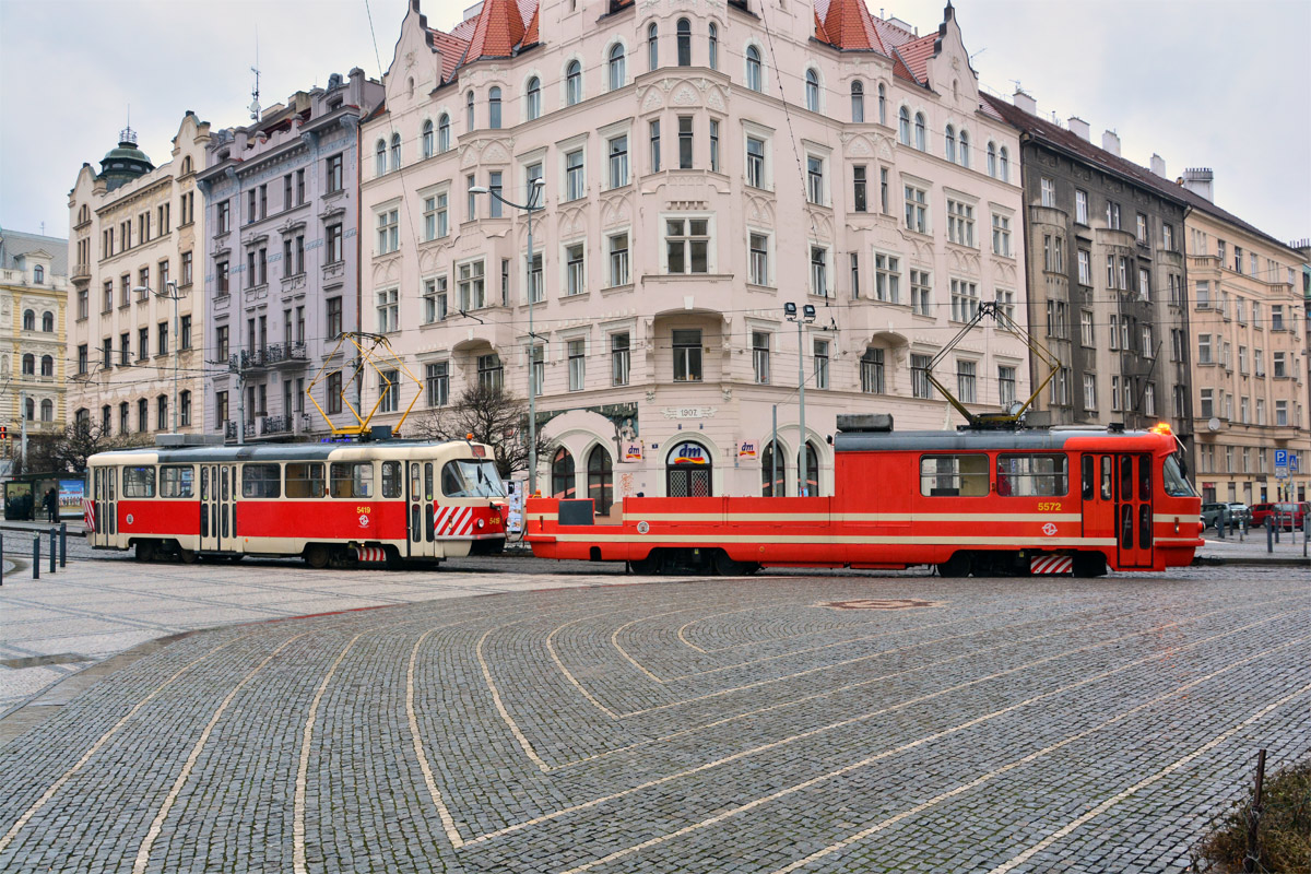 Прага, Tatra T3M № 5419; Прага, Tatra T3M № 5572