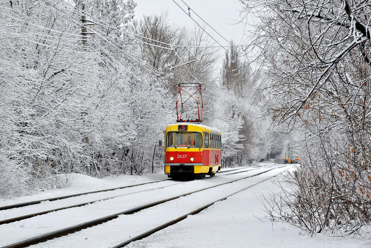 Волгоград, Tatra T3SU (двухдверная) № 2637
