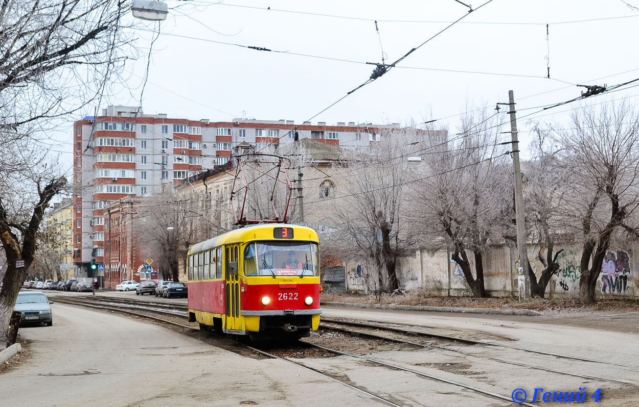 Волгоград, Tatra T3SU (двухдверная) № 2622
