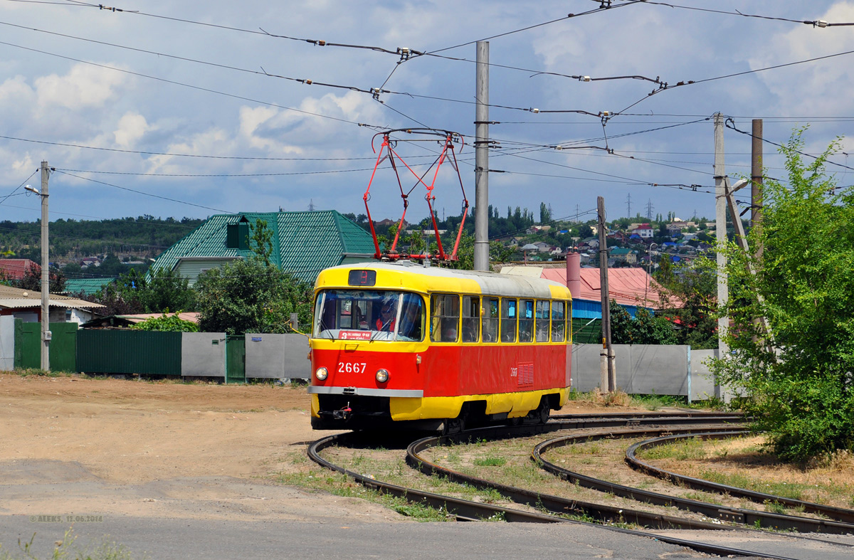 Волгоград, Tatra T3SU (двухдверная) № 2667