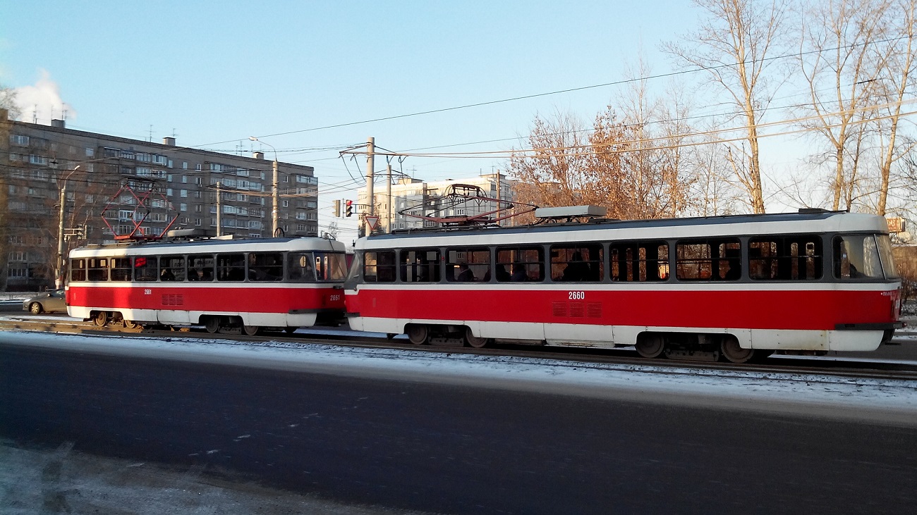 Нижний Новгород, Tatra T3SU КВР ТРЗ № 2661; Нижний Новгород, Tatra T3SU КВР ТРЗ № 2660