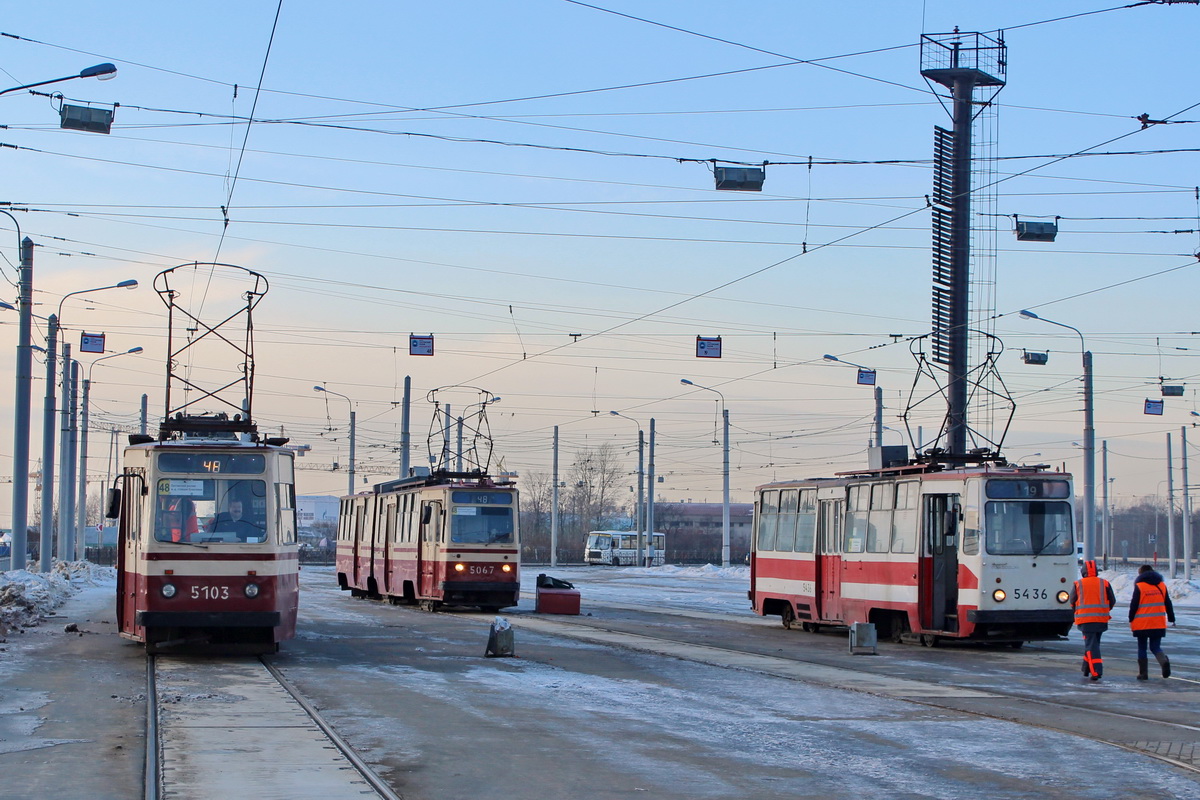 Санкт-Петербург, ЛВС-86К № 5103; Санкт-Петербург, ЛВС-86К № 5067; Санкт-Петербург, ЛМ-68М № 5436