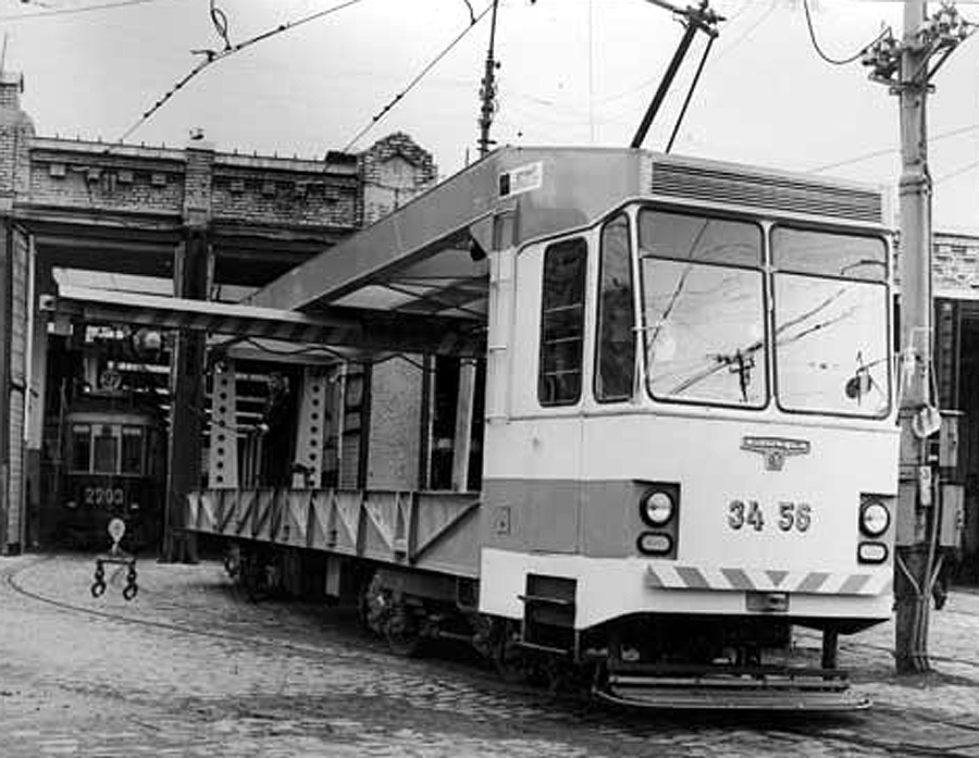 Москва, СВАРЗ РТ-3 № 3456; Москва — Исторические фотографии — Трамвай и Троллейбус (1946-1991); Москва — Исторические фотографии — Трамвайные парки и депо (1898-1945)