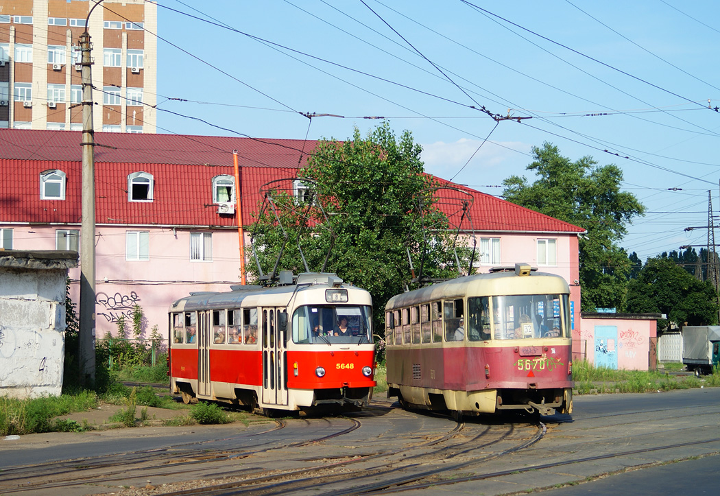 Киев, Tatra T3SUCS № 5648; Киев, Tatra T3SU № 5670