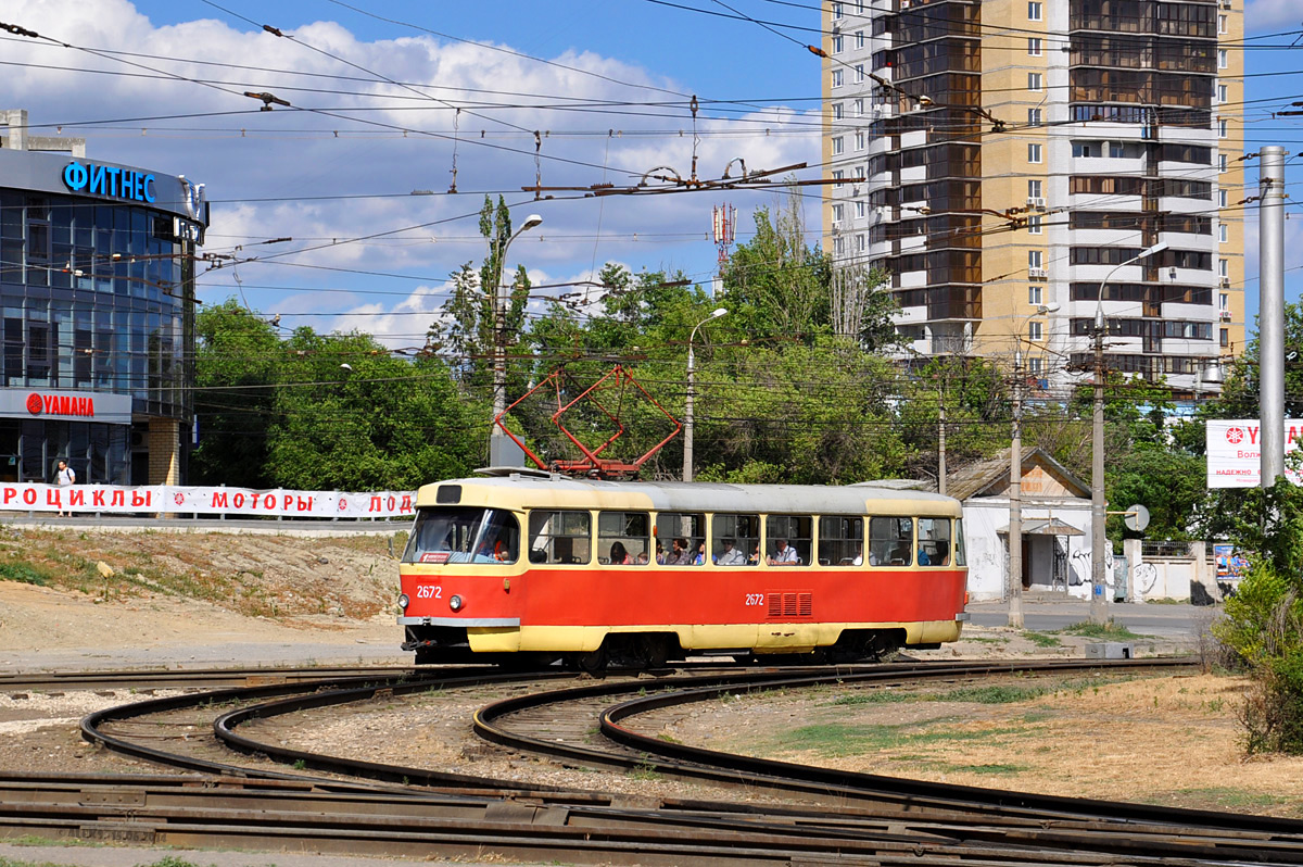 Волгоград, Tatra T3SU (двухдверная) № 2672