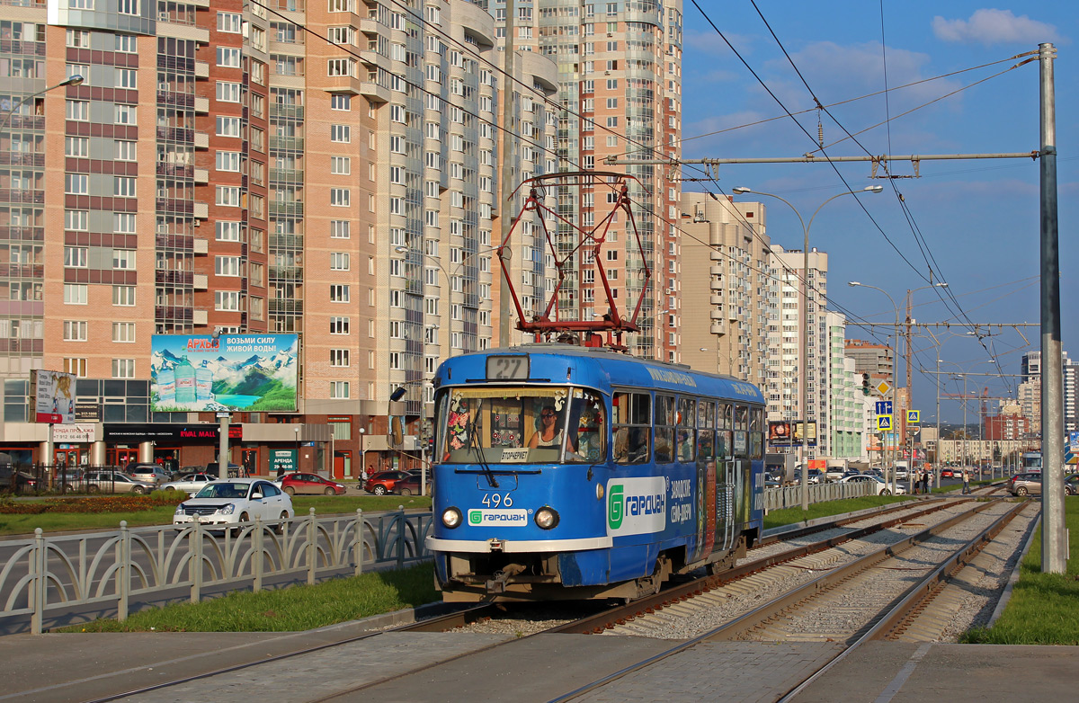 Yekaterinburg, Tatra T3SU (2-door) # 496