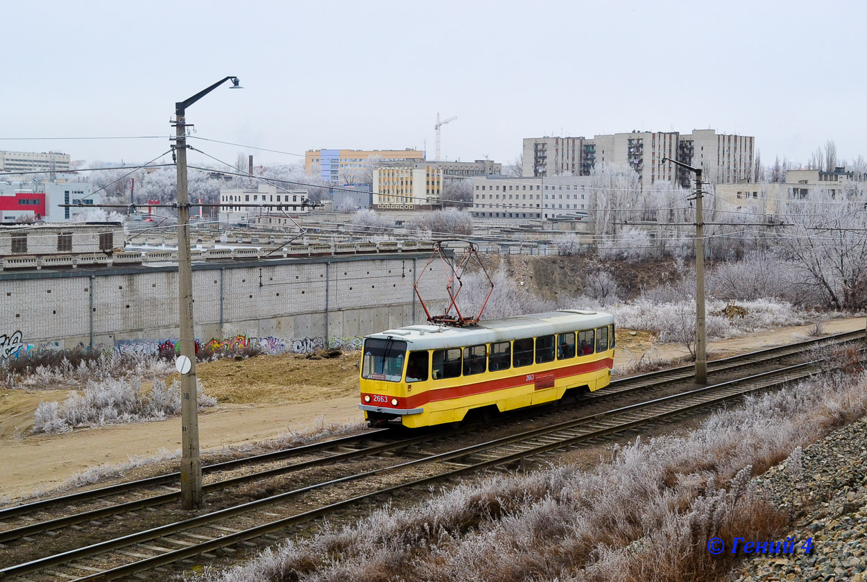 Волгоград, Tatra T3SU мод. ВЗСМ № 2663