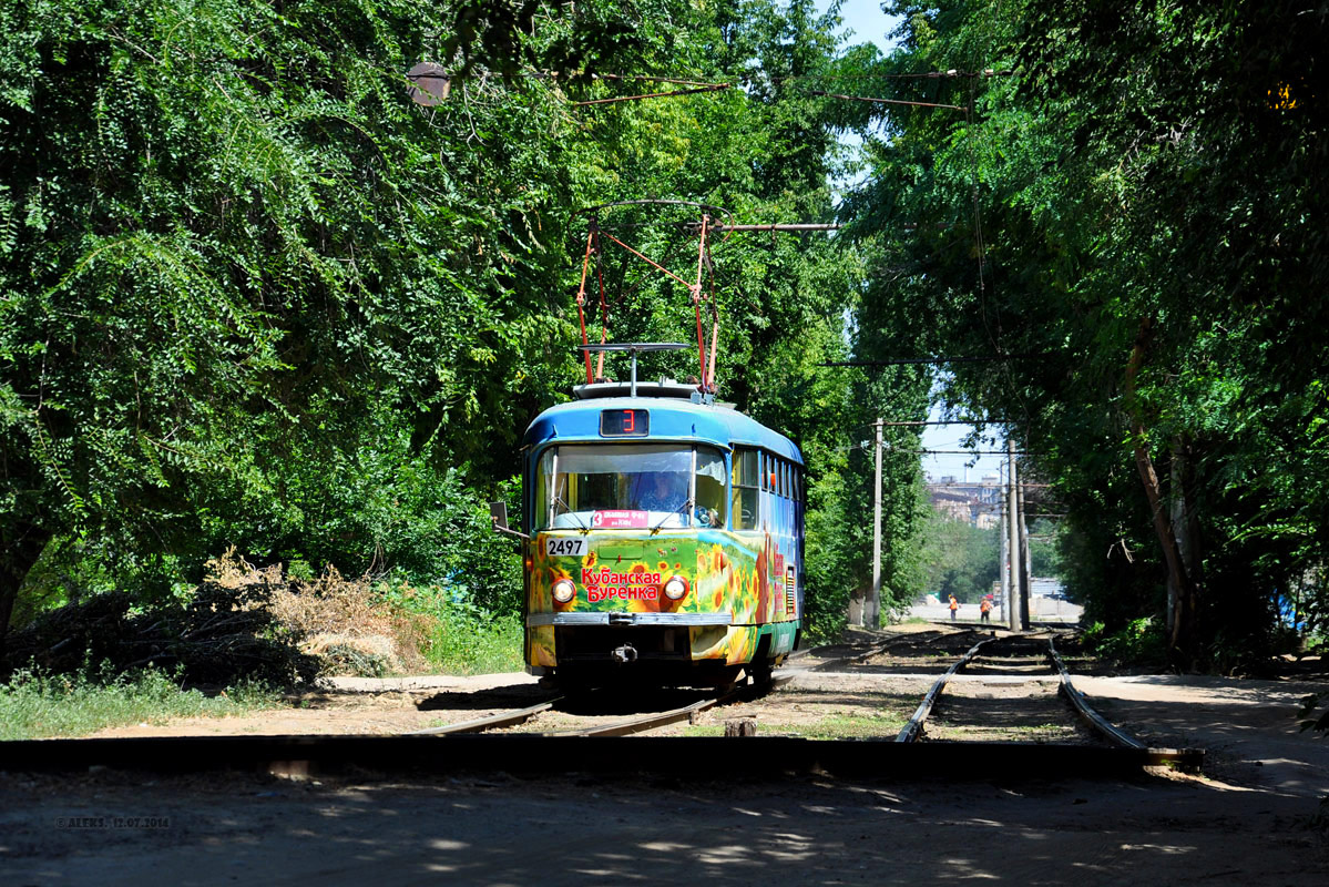 Волгоград, Tatra T3SU (двухдверная) № 2497