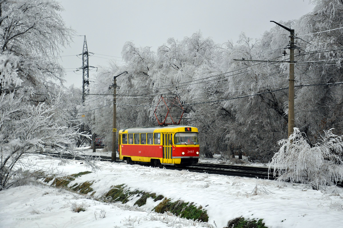 Волгоград, Tatra T3SU (двухдверная) № 2497