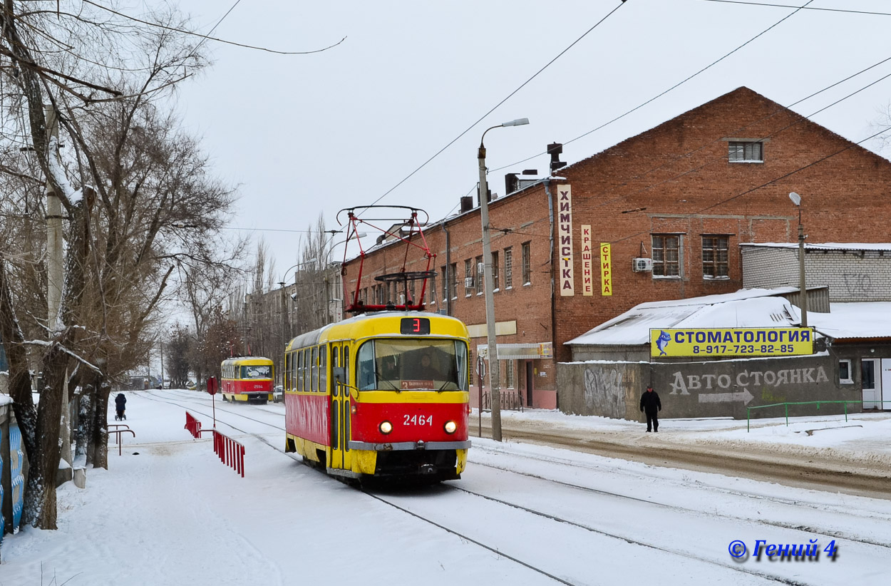 Волгоград, Tatra T3SU (двухдверная) № 2464