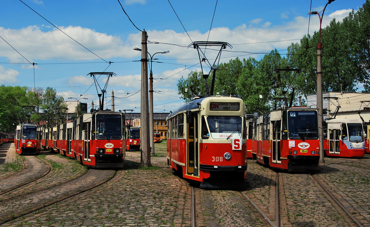 Silezijos regionas, Konstal 105Na nr. 492; Silezijos regionas, Konstal 13N nr. 308; Silezijos regionas, Konstal 105Na nr. 364