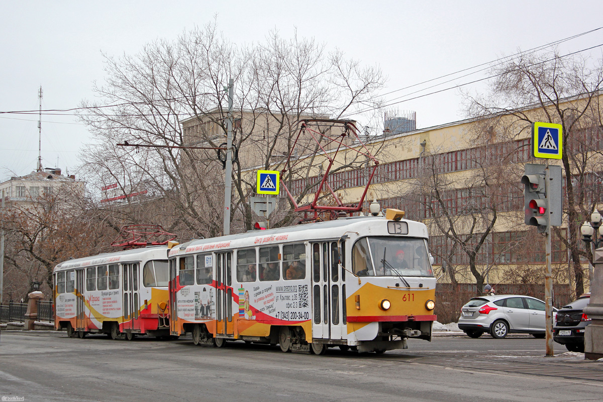 Екатеринбург, Tatra T3SU № 612; Екатеринбург, Tatra T3SU № 611