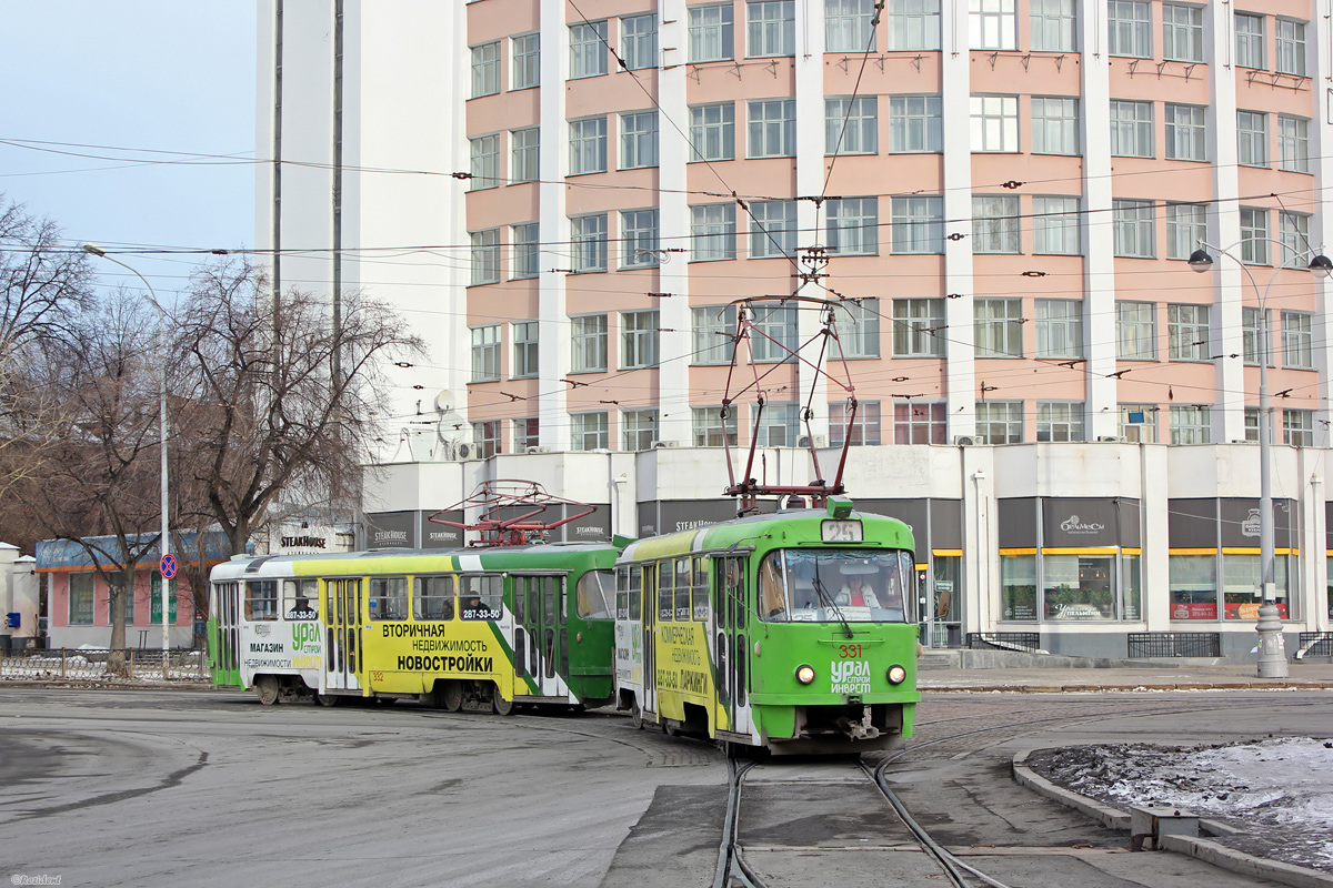 Jekaterinburg, Tatra T3SU № 332; Jekaterinburg, Tatra T3SU № 331